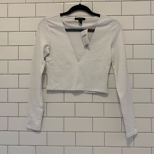 Forever 21 crop top with mesh detail. New with tag